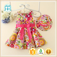 Blumen Blumen Muster Kleinkinder Kleider 2016 Neue Ankunft Mode-Design Mädchen Kleid Sommer Baby Mädchen Kleid Großhandel